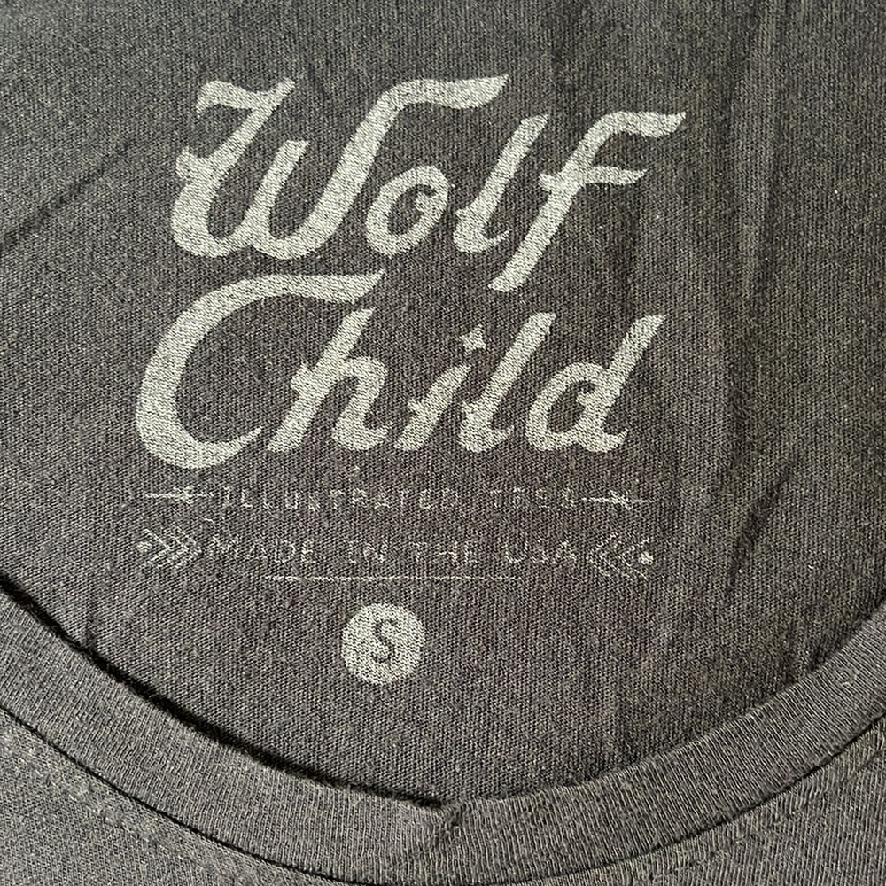 Wolf Child “La Lune” black tee- size small - Picture 3 of 5